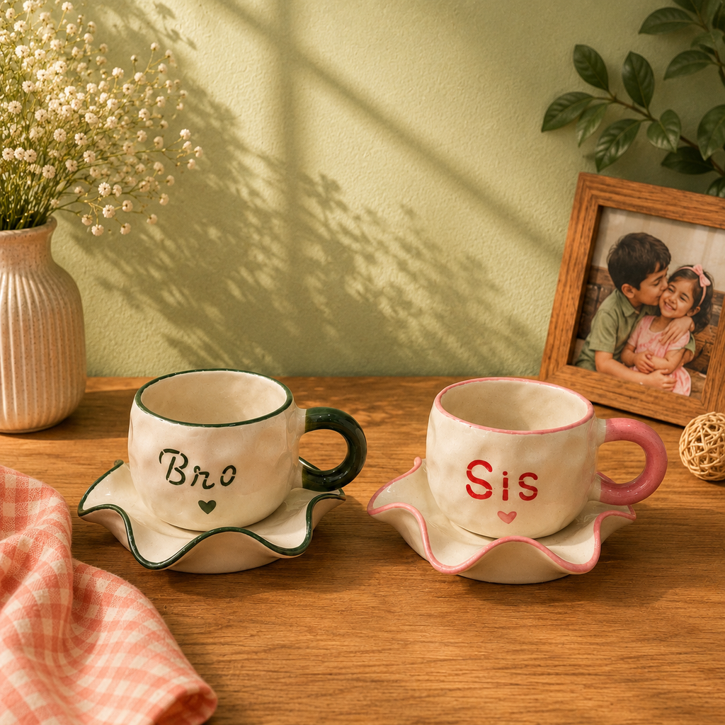 Bro & Sis Mug Set – Rakhi Gift for Brother & Sister