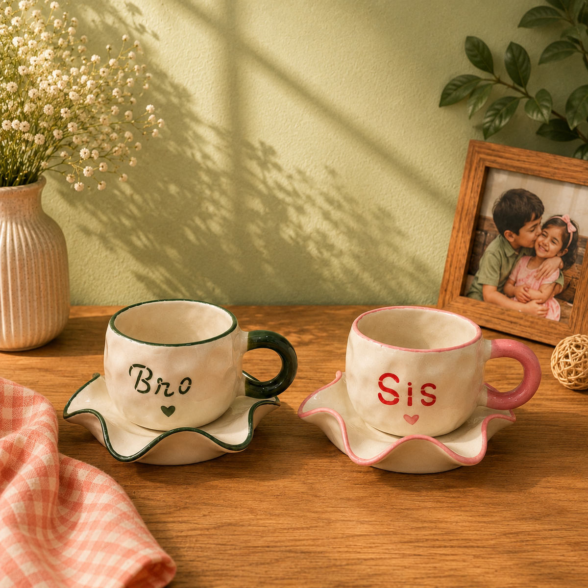 Bro & Sis Mug Set – Rakhi Gift for Brother & Sister