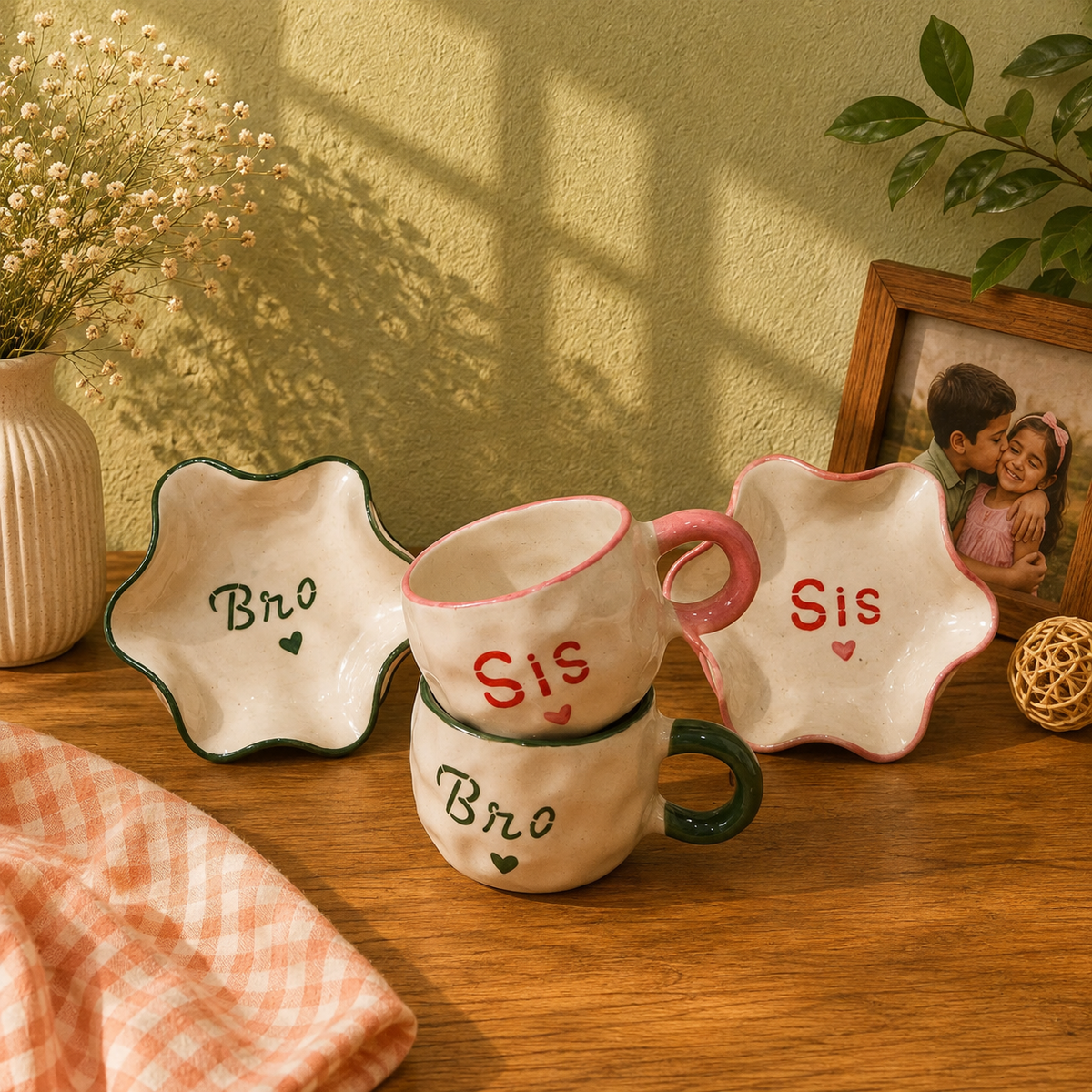 Bro & Sis Mug Set – Rakhi Gift for Brother & Sister