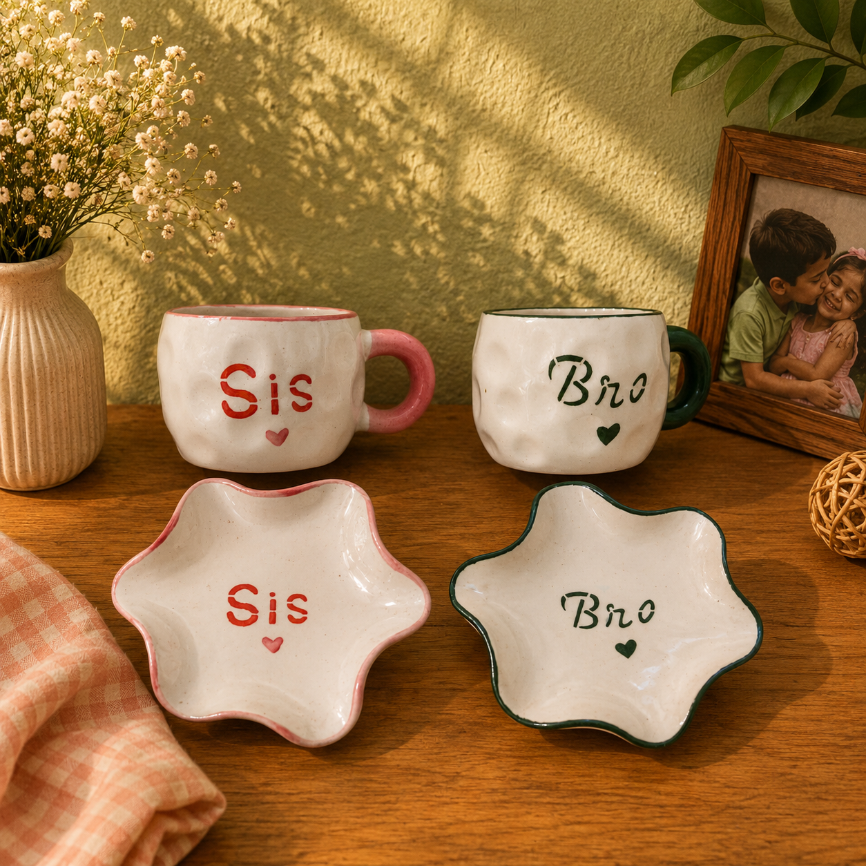 Bro & Sis Mug Set – Rakhi Gift for Brother & Sister