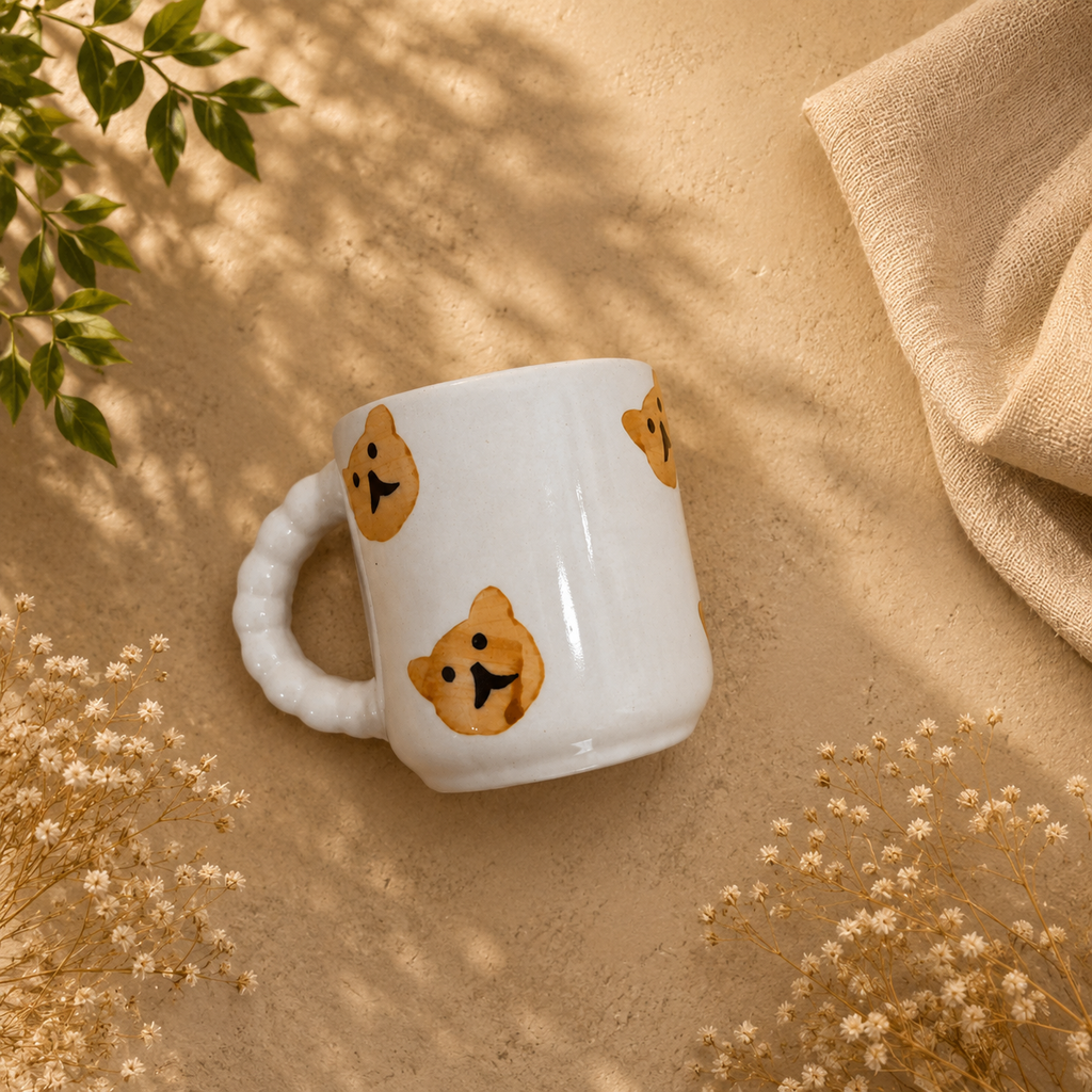 Cute Bear Mug – Aesthetic Handmade Ceramic Coffee Cup