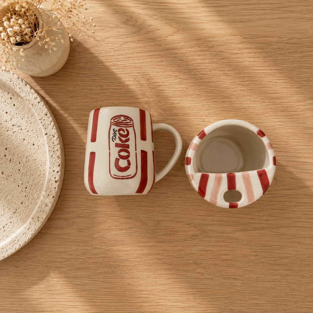 Diet Coke Gift Set – Handmade Ceramic Mug & Tumbler