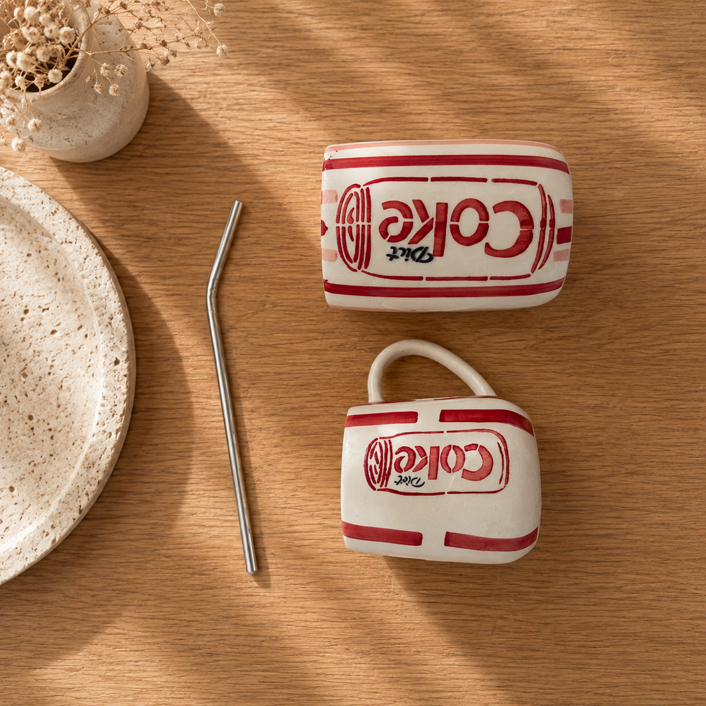 Diet Coke Gift Set – Handmade Ceramic Mug & Tumbler