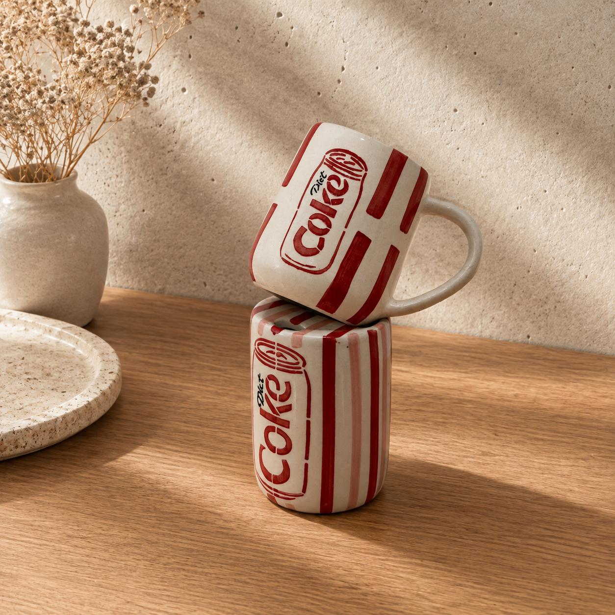 Diet Coke Gift Set – Handmade Ceramic Mug & Tumbler