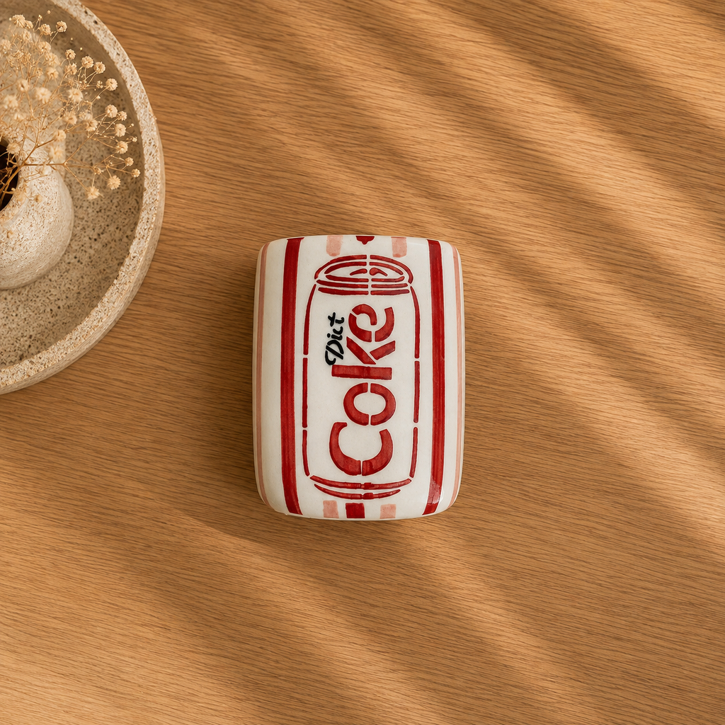 Diet Coke Tumbler – Handmade Ceramic Sipper