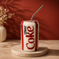 Ceramic Cola Can Cup with Straw – Retro Soda Can Tumbler