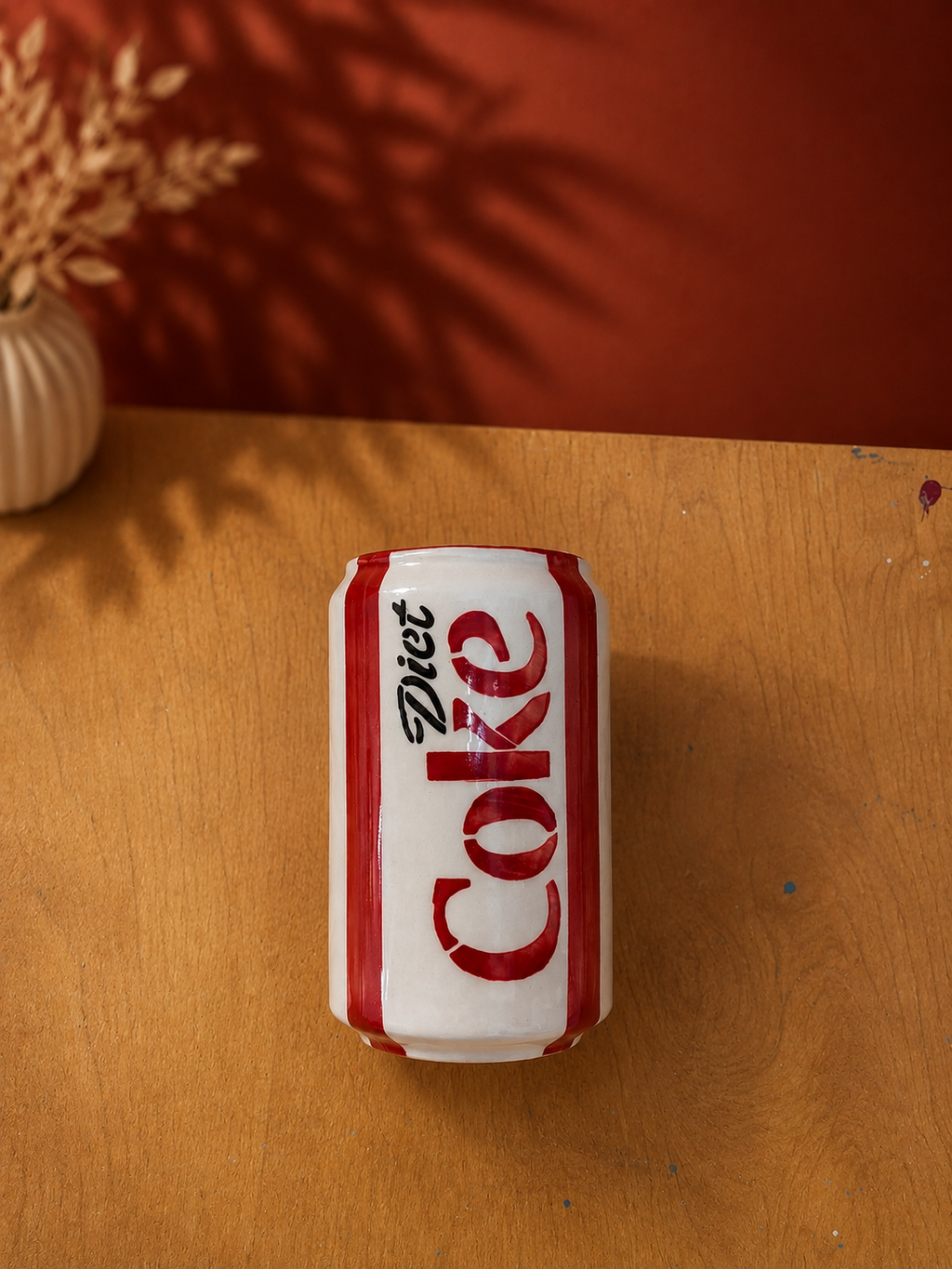 Ceramic Cola Can Cup with Straw – Retro Soda Can Tumbler