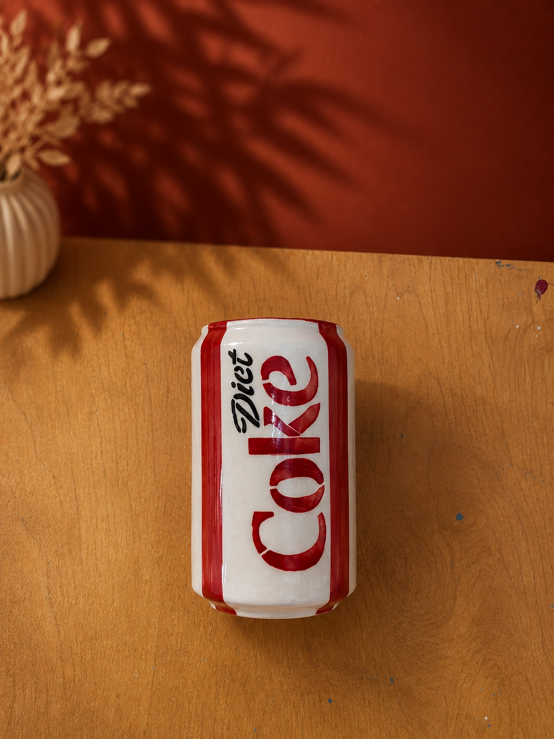 Ceramic Cola Can Cup with Straw – Retro Soda Can Tumbler