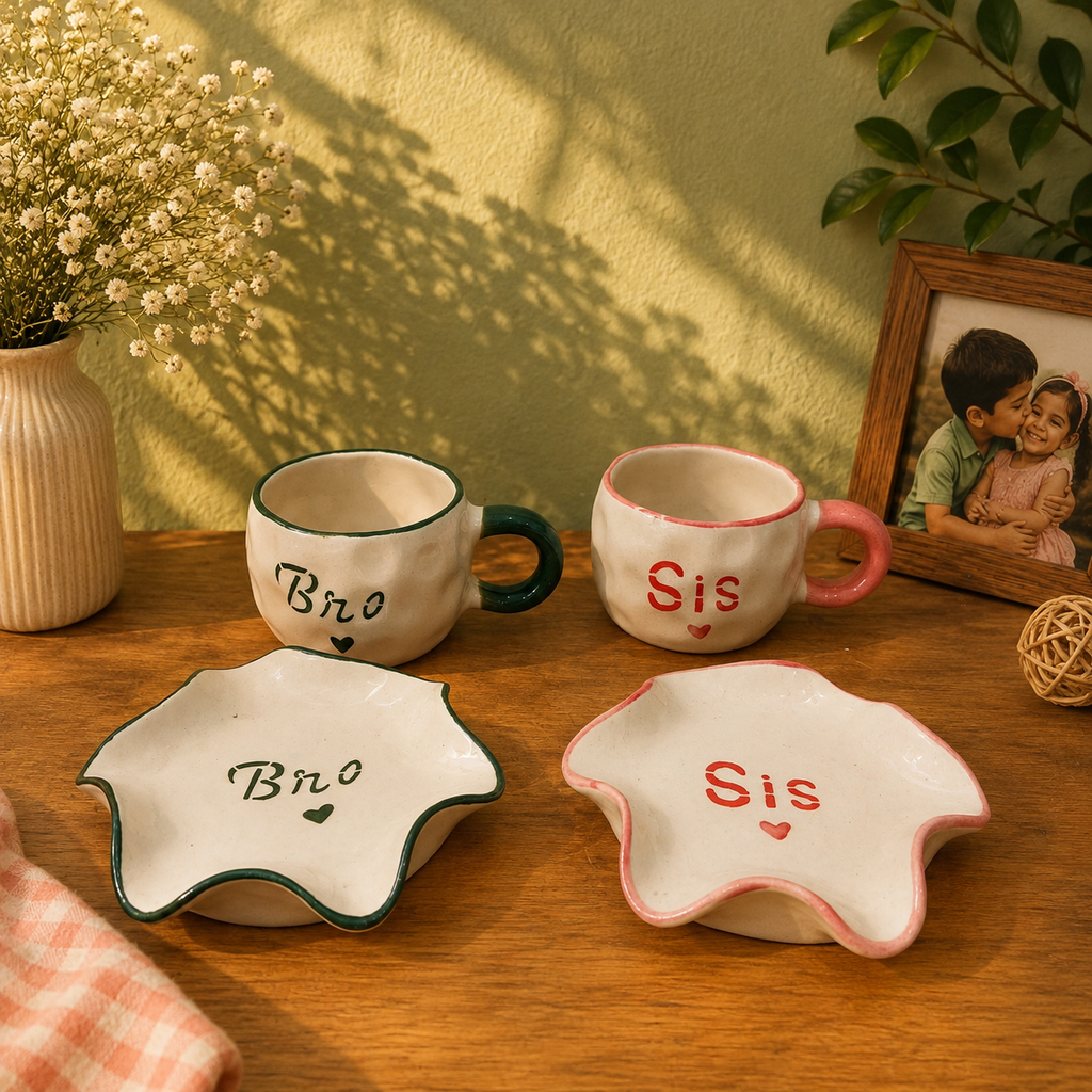 Bro & Sis Mug Set – Rakhi Gift for Brother & Sister