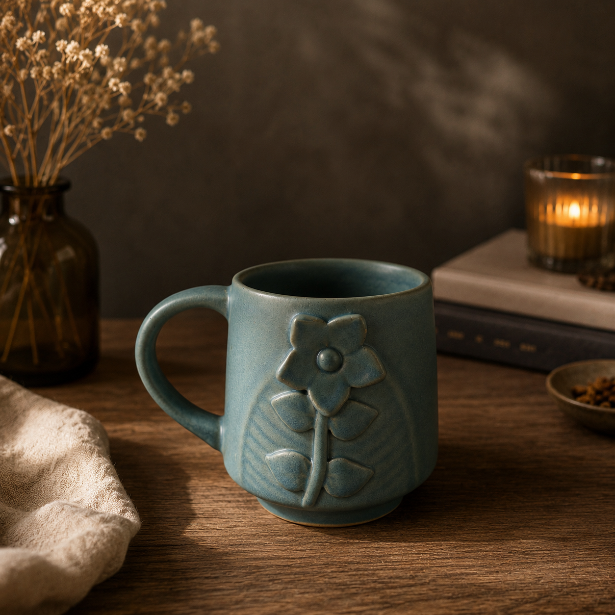 The "Morning Sky" 3D Floral Mug