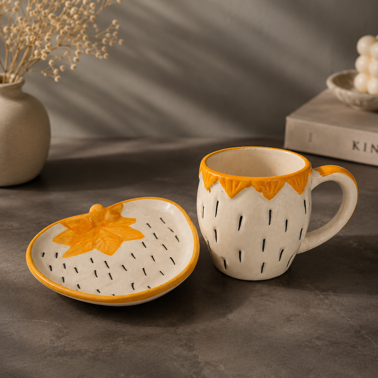 Sun-Kissed Strawberry Cup & Saucer