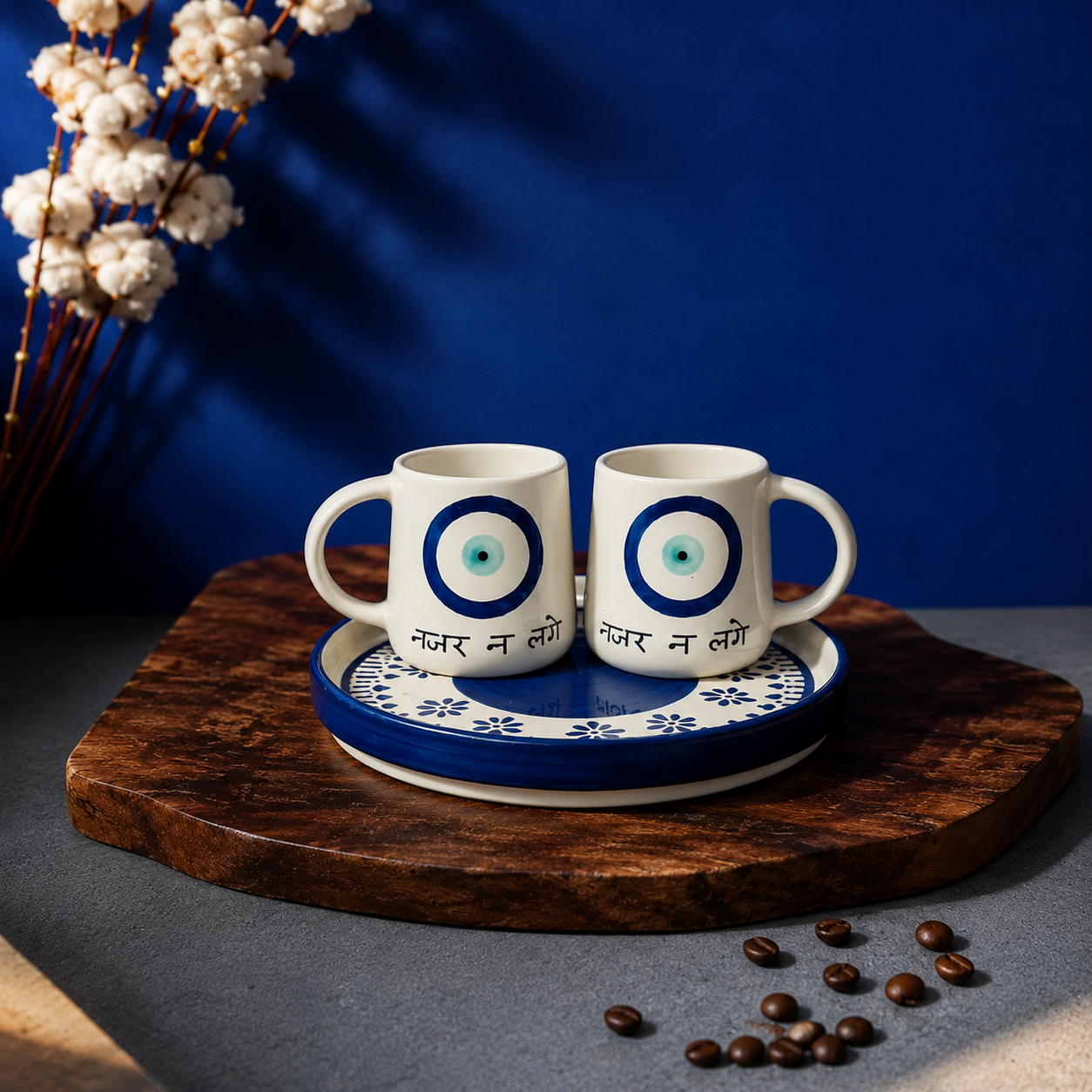 The "Nazar Na Lage" Mug Duo & Tray