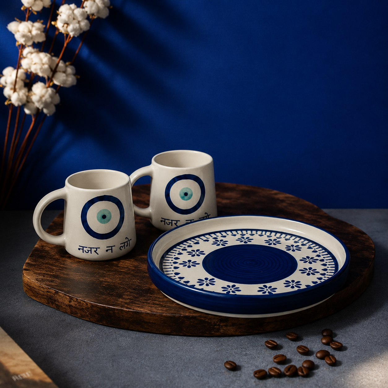 The "Nazar Na Lage" Mug Duo & Tray