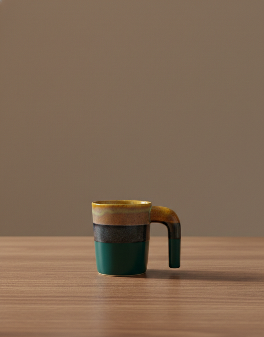 Tri-Tone Earth Stoneware Cup