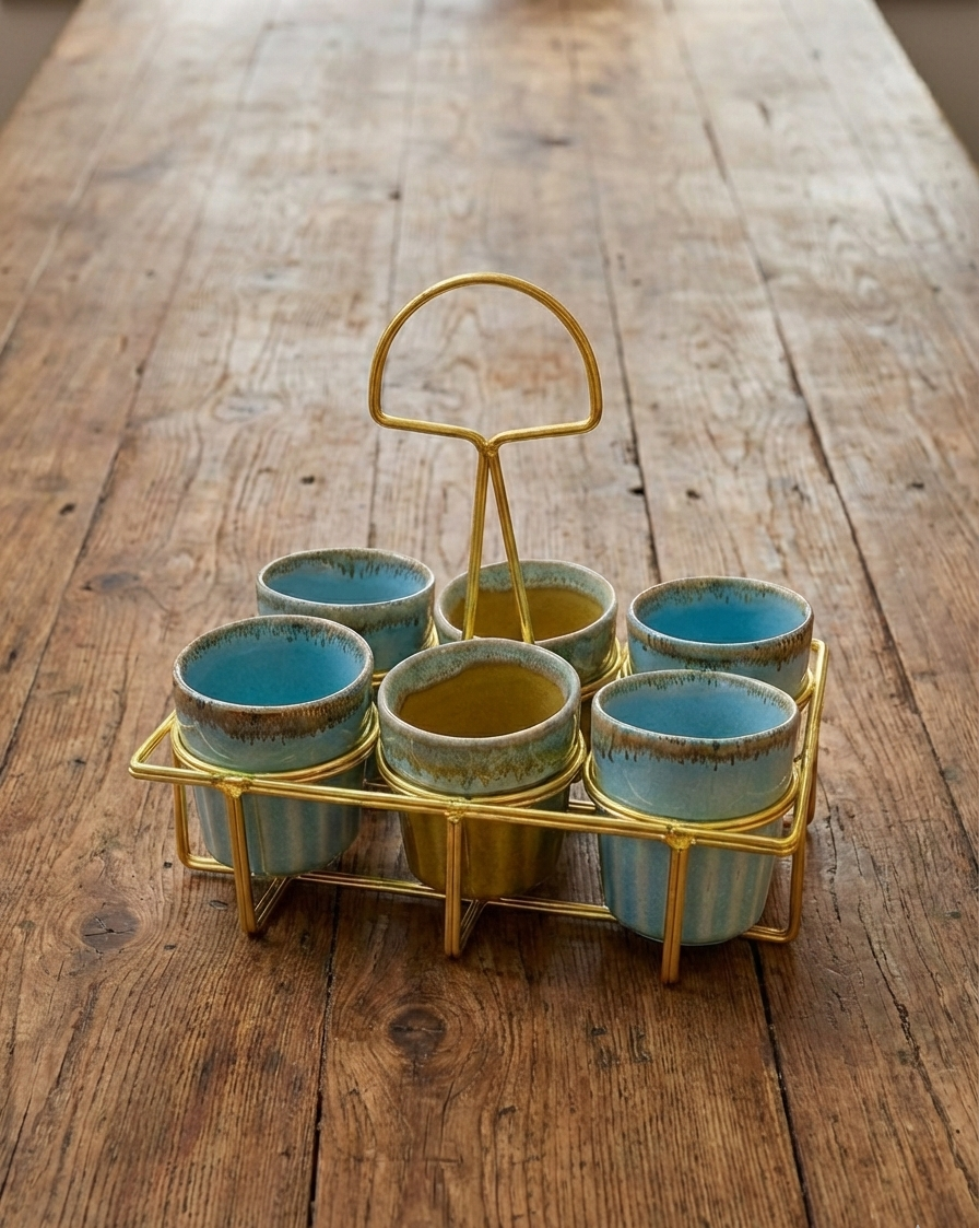 The "Cutting Chai" Server Set with Stand