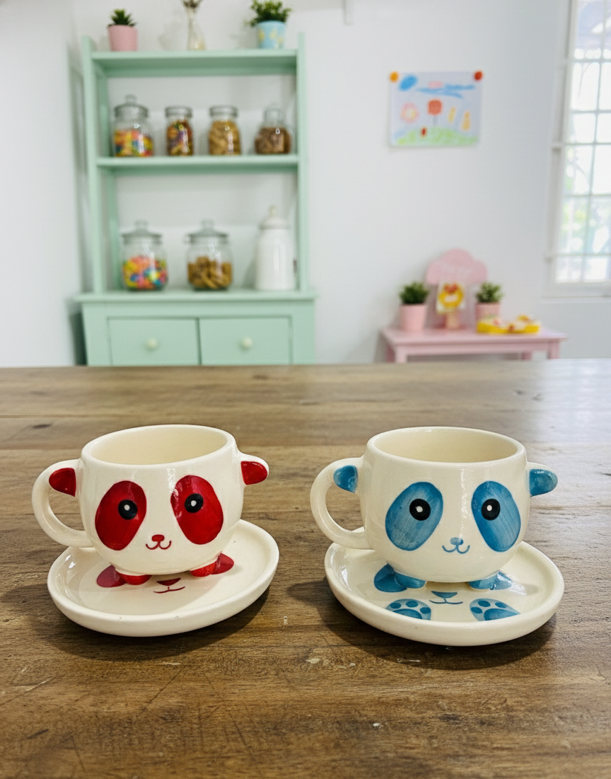 The "Grand Ribbon" Striped Mug Set (Set of 2)