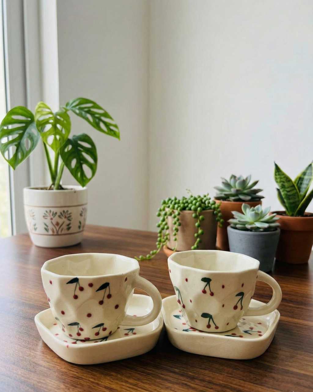 The "Cherry on Top" Teacup Duo