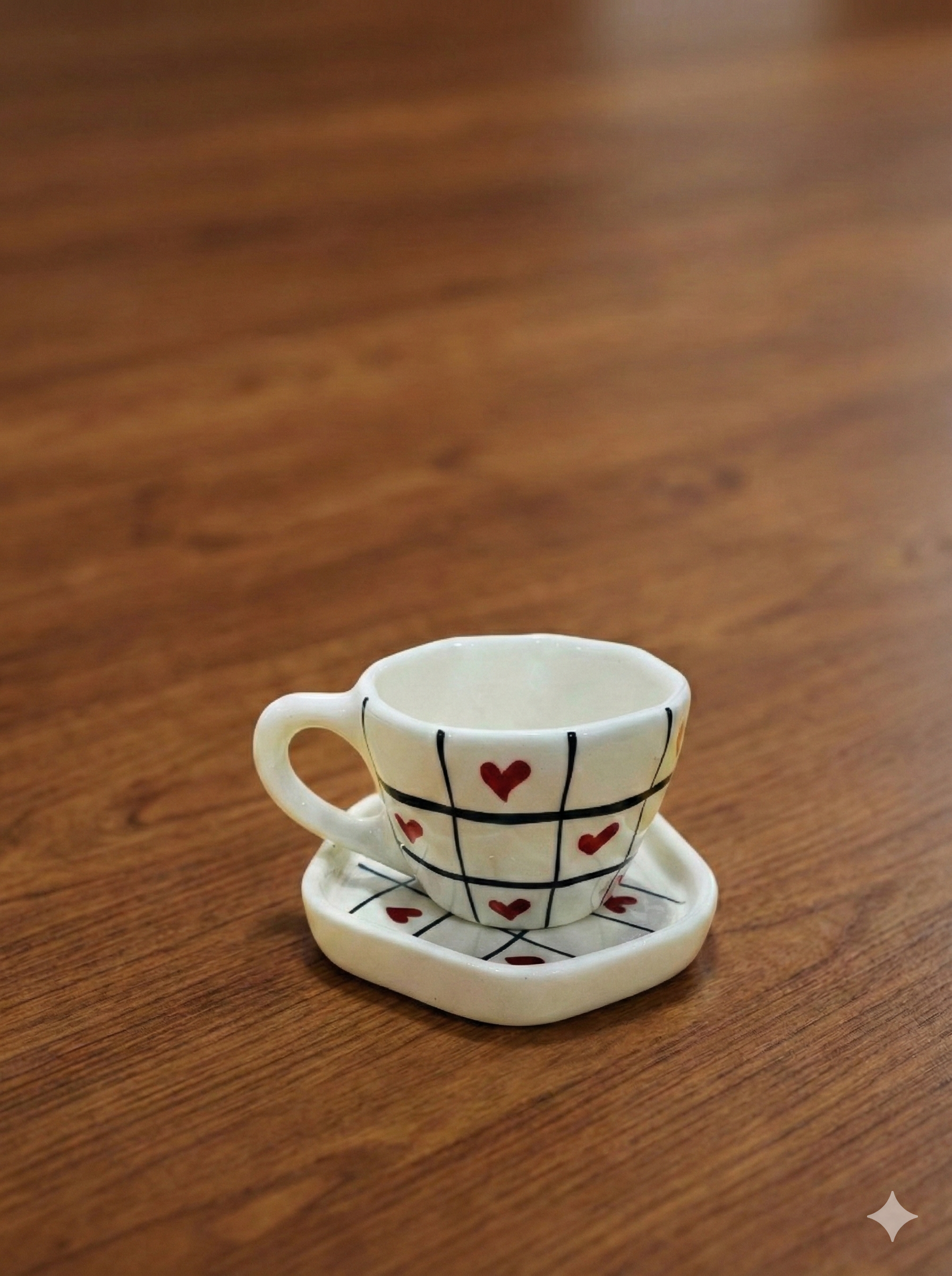 The "Tic-Tac-Love" Cup & Saucer Set