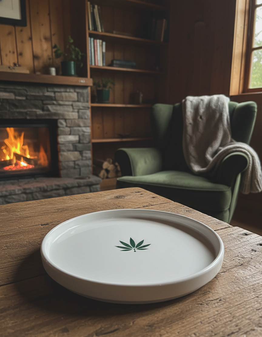 Minimalist Botanical Snack Plate