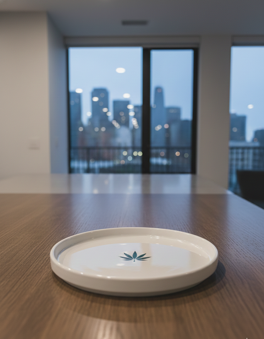 Minimalist Botanical Snack Plate