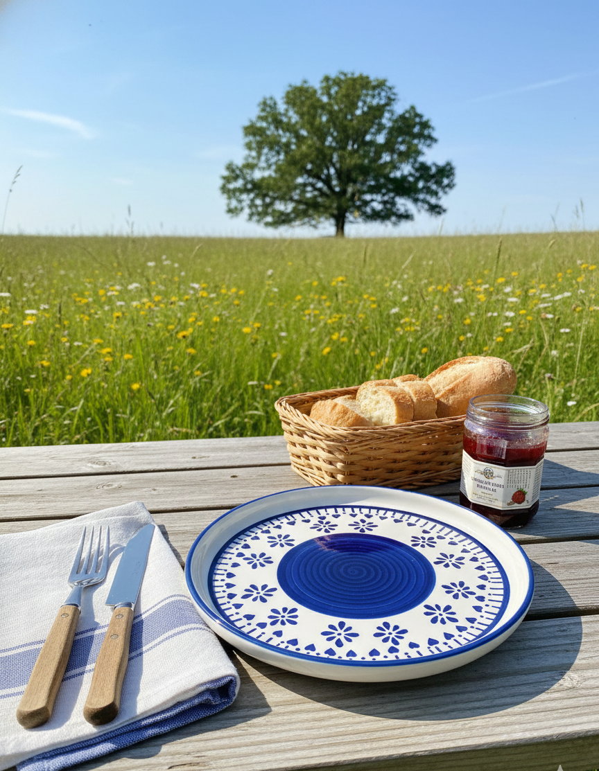 Jaipur Blue Hand-Painted Quarter Plate