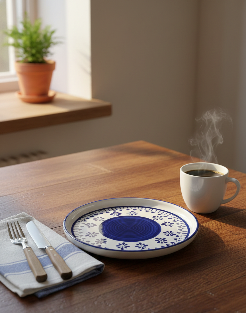 Jaipur Blue Hand-Painted Quarter Plate