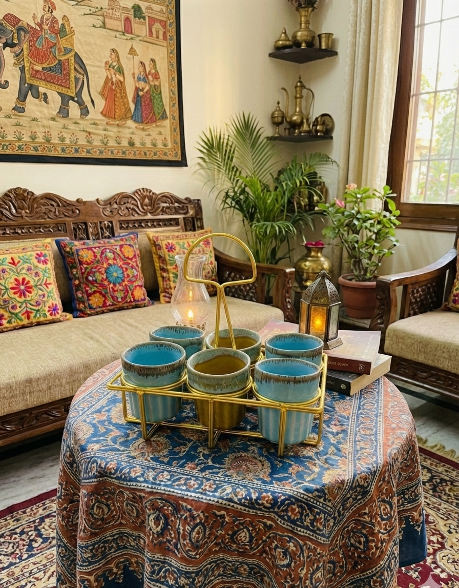 The "Cutting Chai" Server Set with Stand