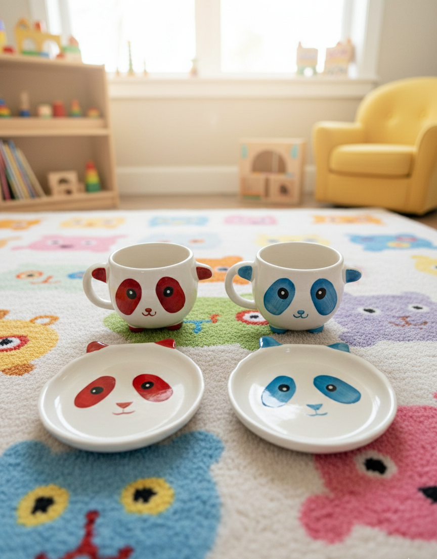 The "Grand Ribbon" Striped Mug Set (Set of 2)