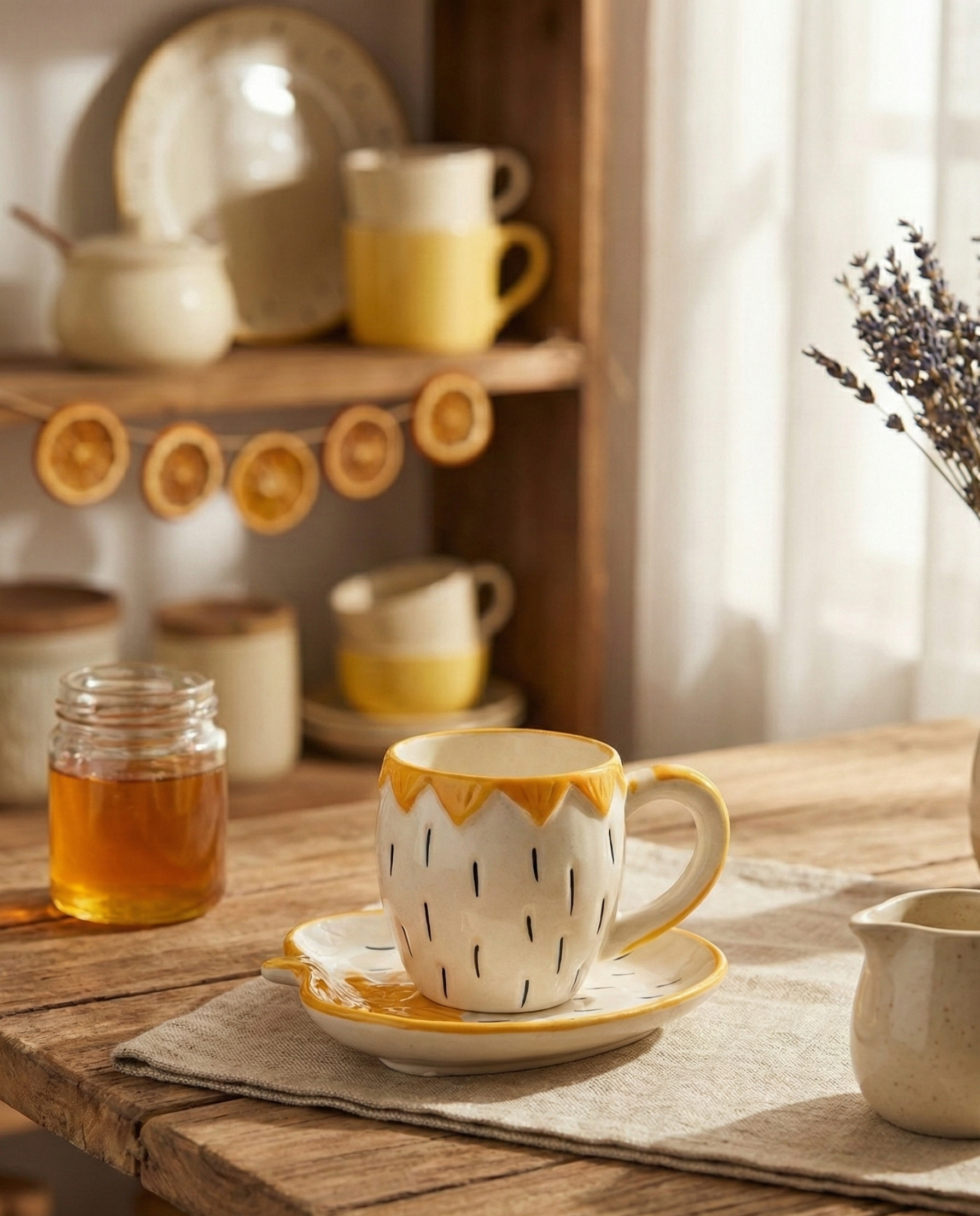 Sun-Kissed Strawberry Cup & Saucer