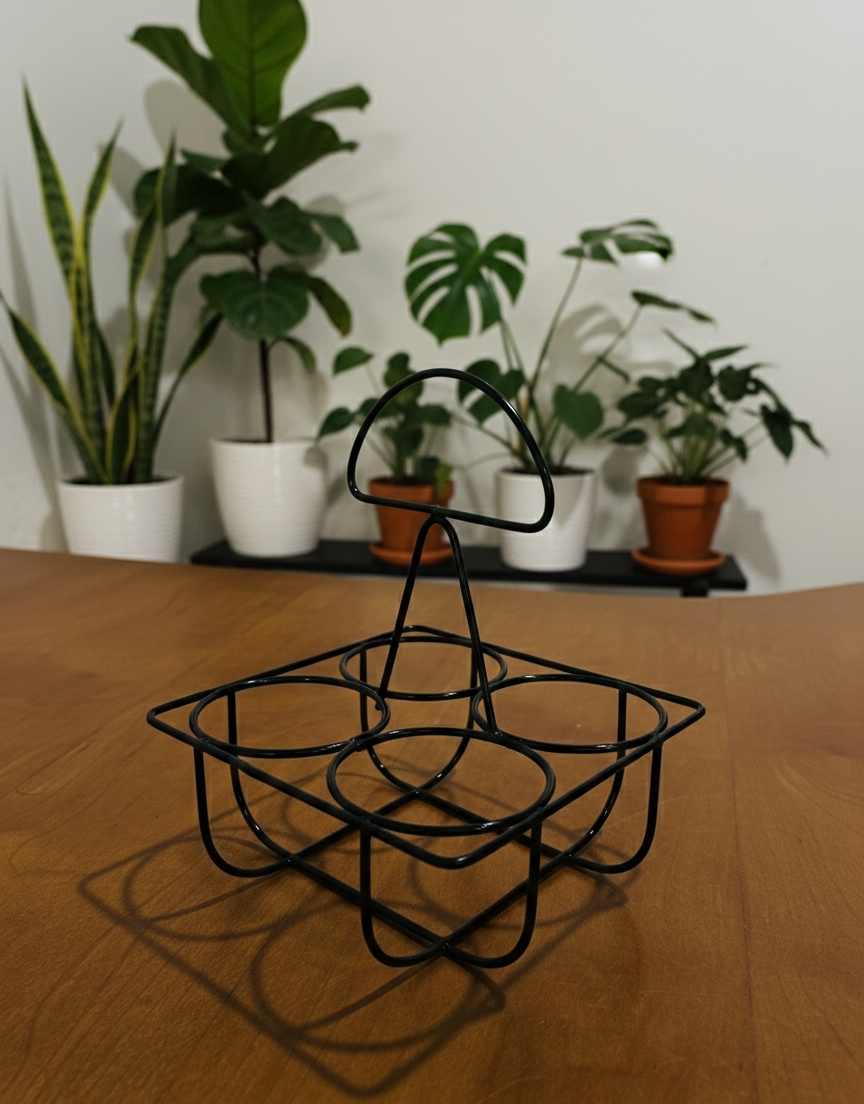 The "Rustic Drip" Chai Kulhad Set of 4 & Caddy