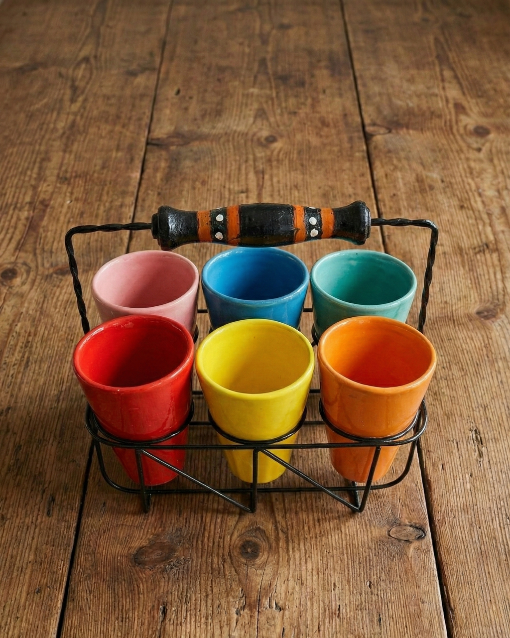 Rainbow Cutting Chai Set & Server