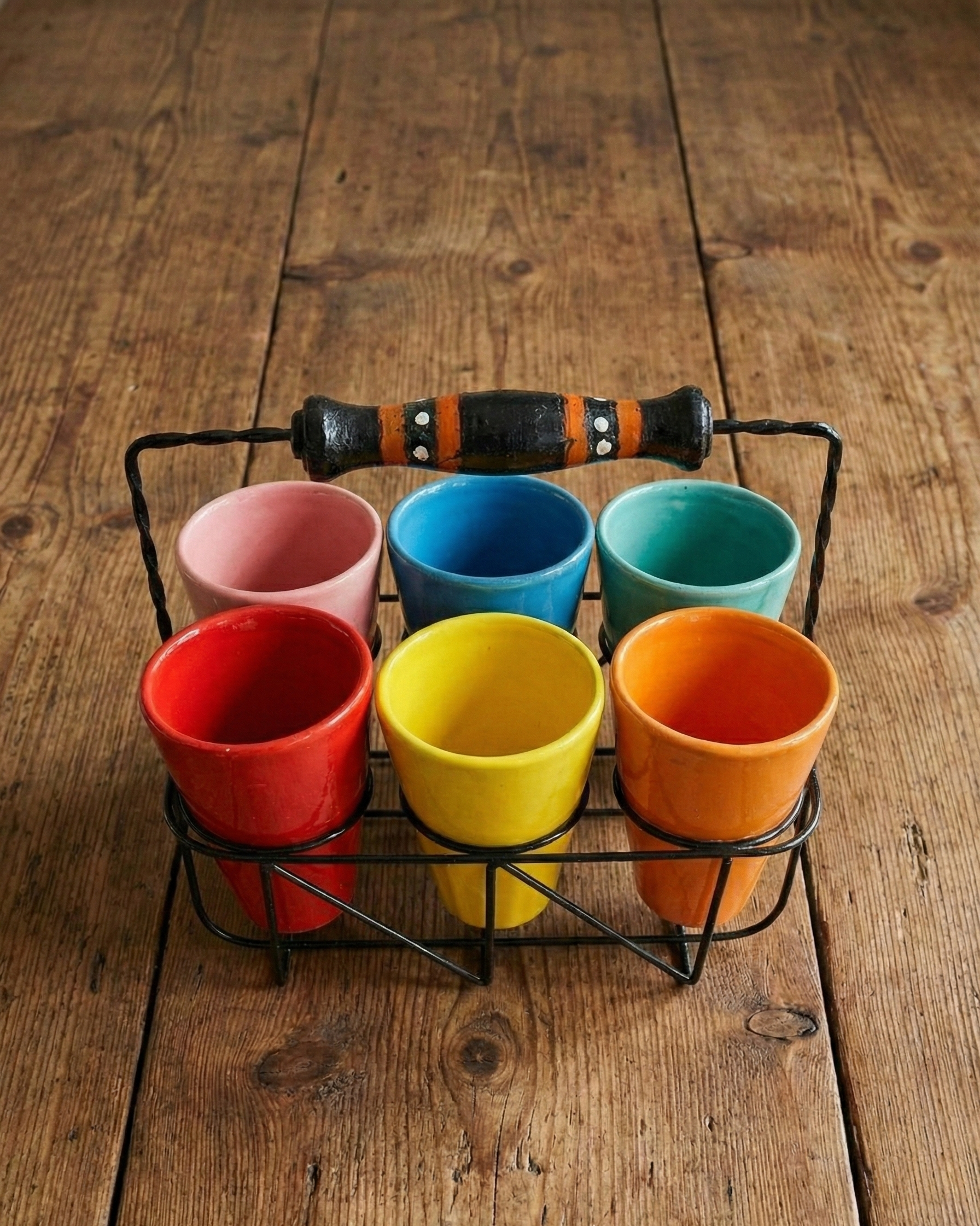Rainbow Cutting Chai Set & Server