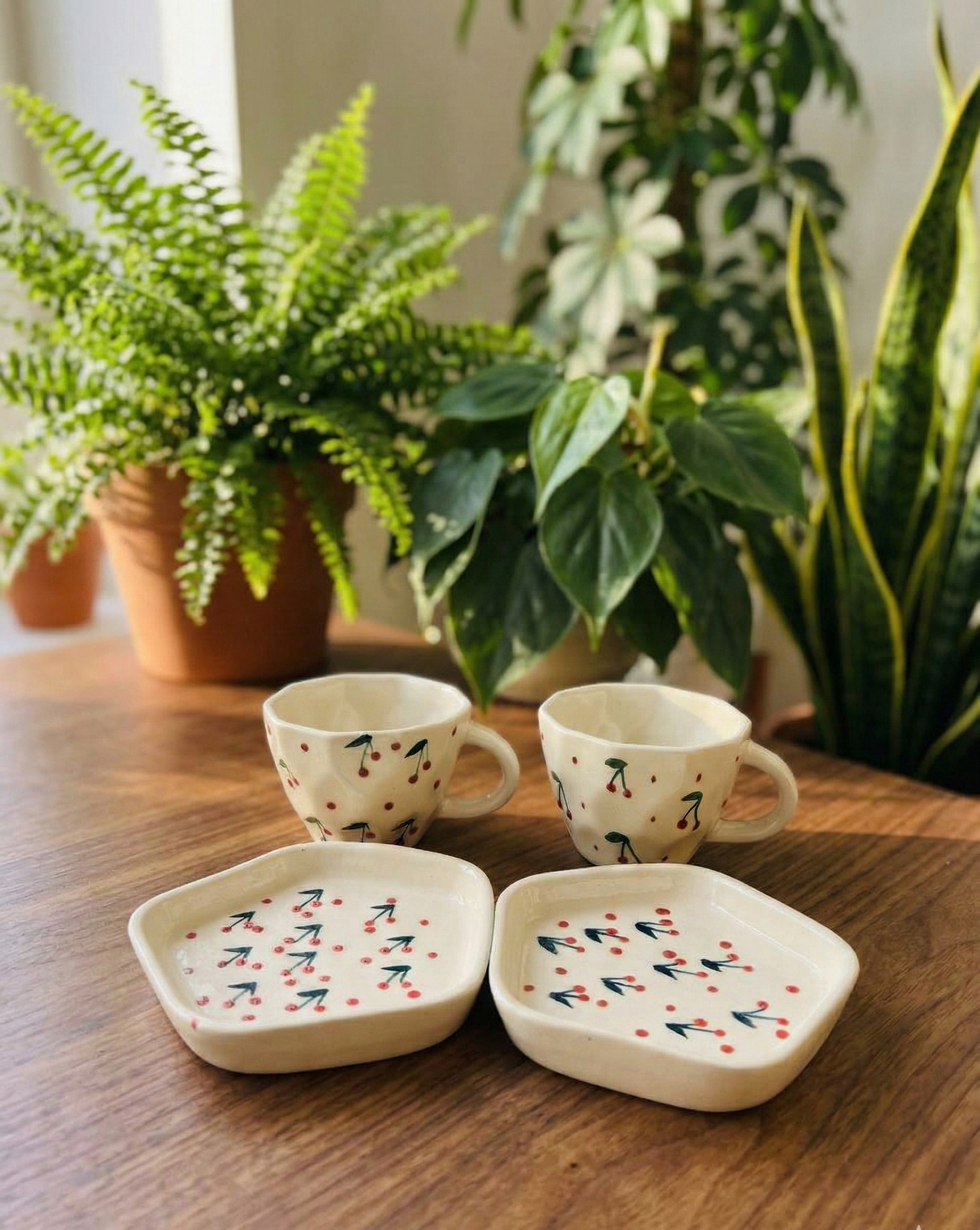 The "Cherry on Top" Teacup Duo