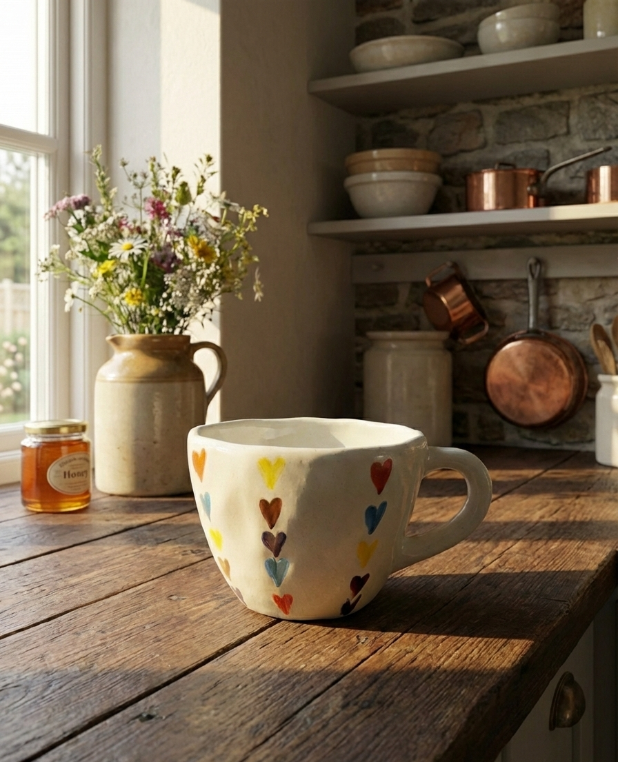 Rainbow Love Hand-Painted Cup