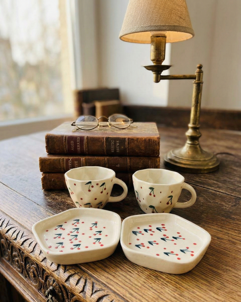 The "Cherry on Top" Teacup Duo