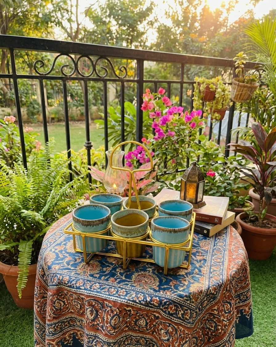 The "Cutting Chai" Server Set with Stand