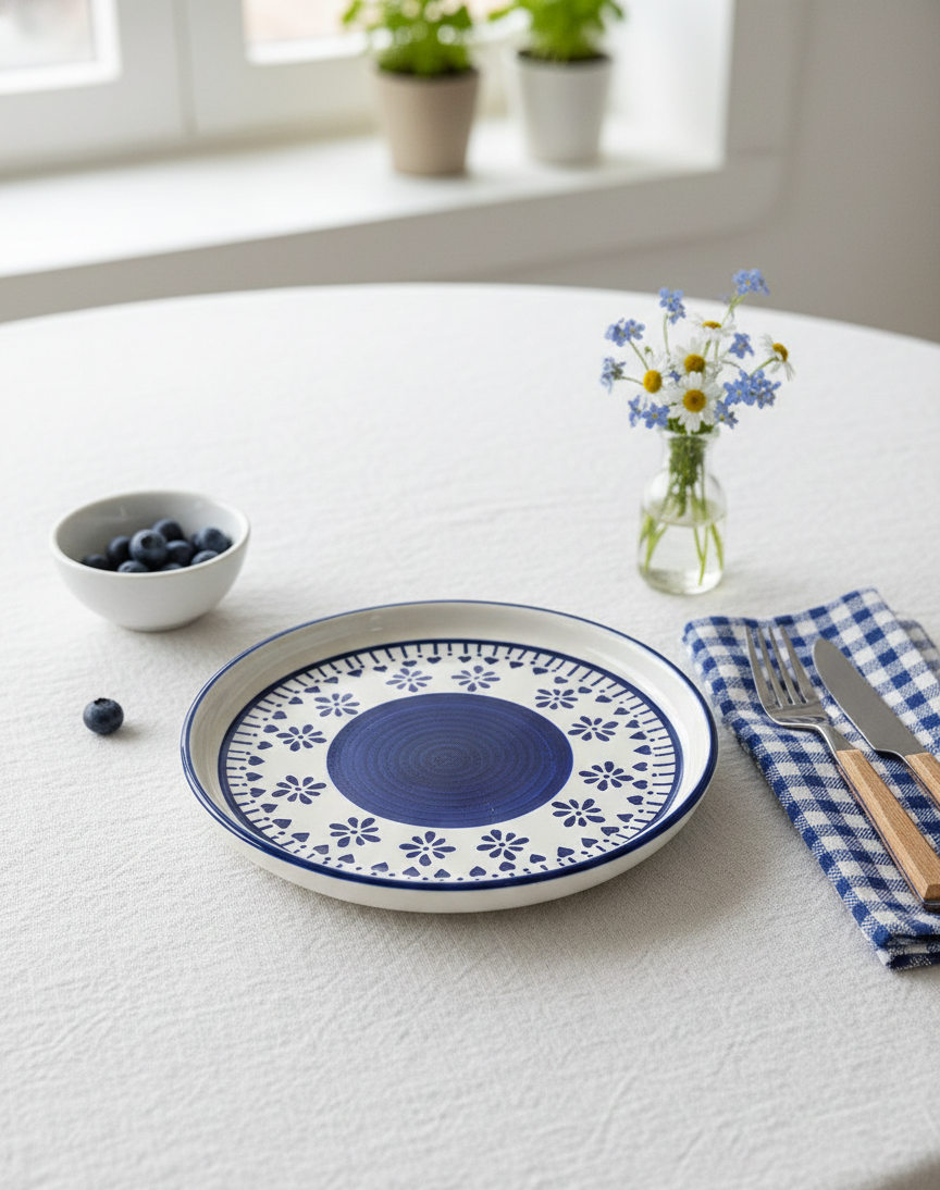 Jaipur Blue Hand-Painted Quarter Plate