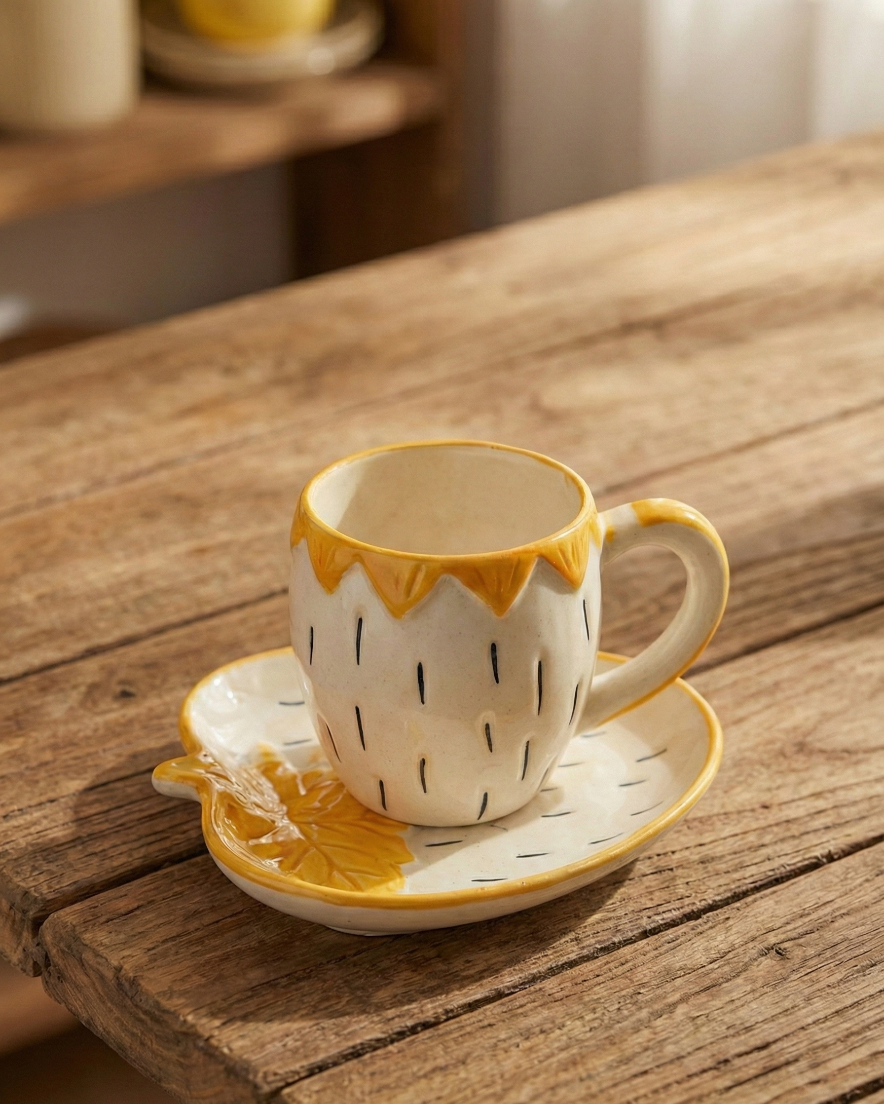 Sun-Kissed Strawberry Cup & Saucer