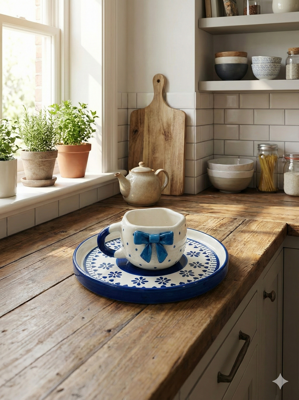 The "Bow & Bloom" Breakfast Set