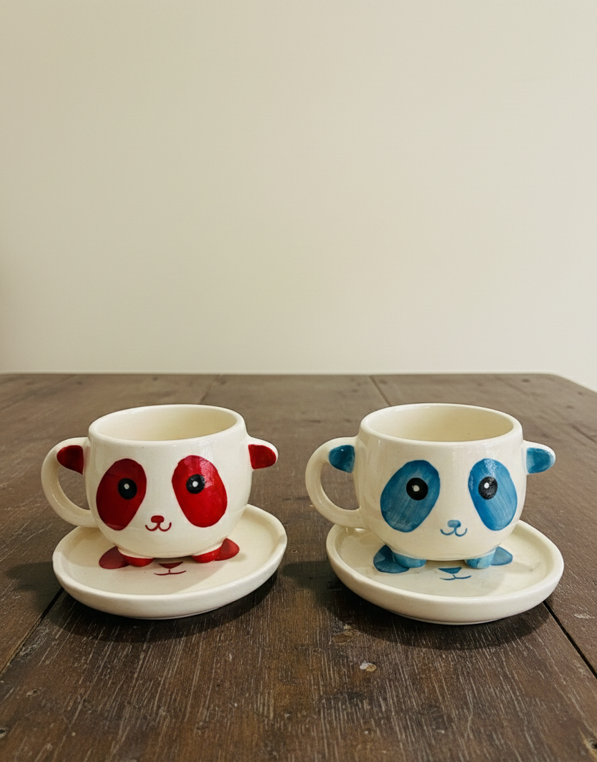 The "Grand Ribbon" Striped Mug Set (Set of 2)