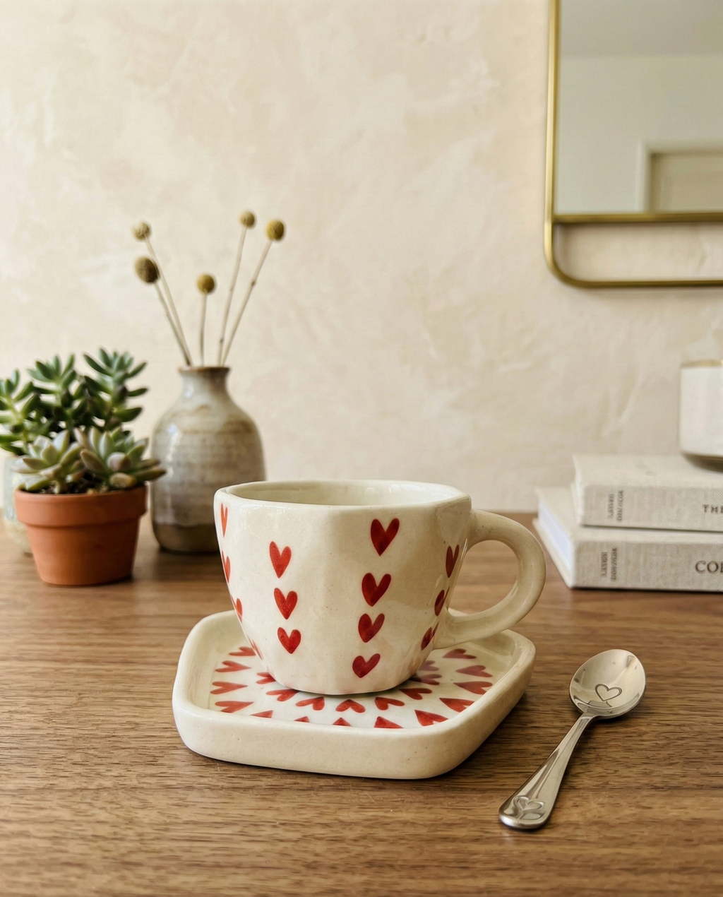 The "Love Facets" Teacup & Saucer