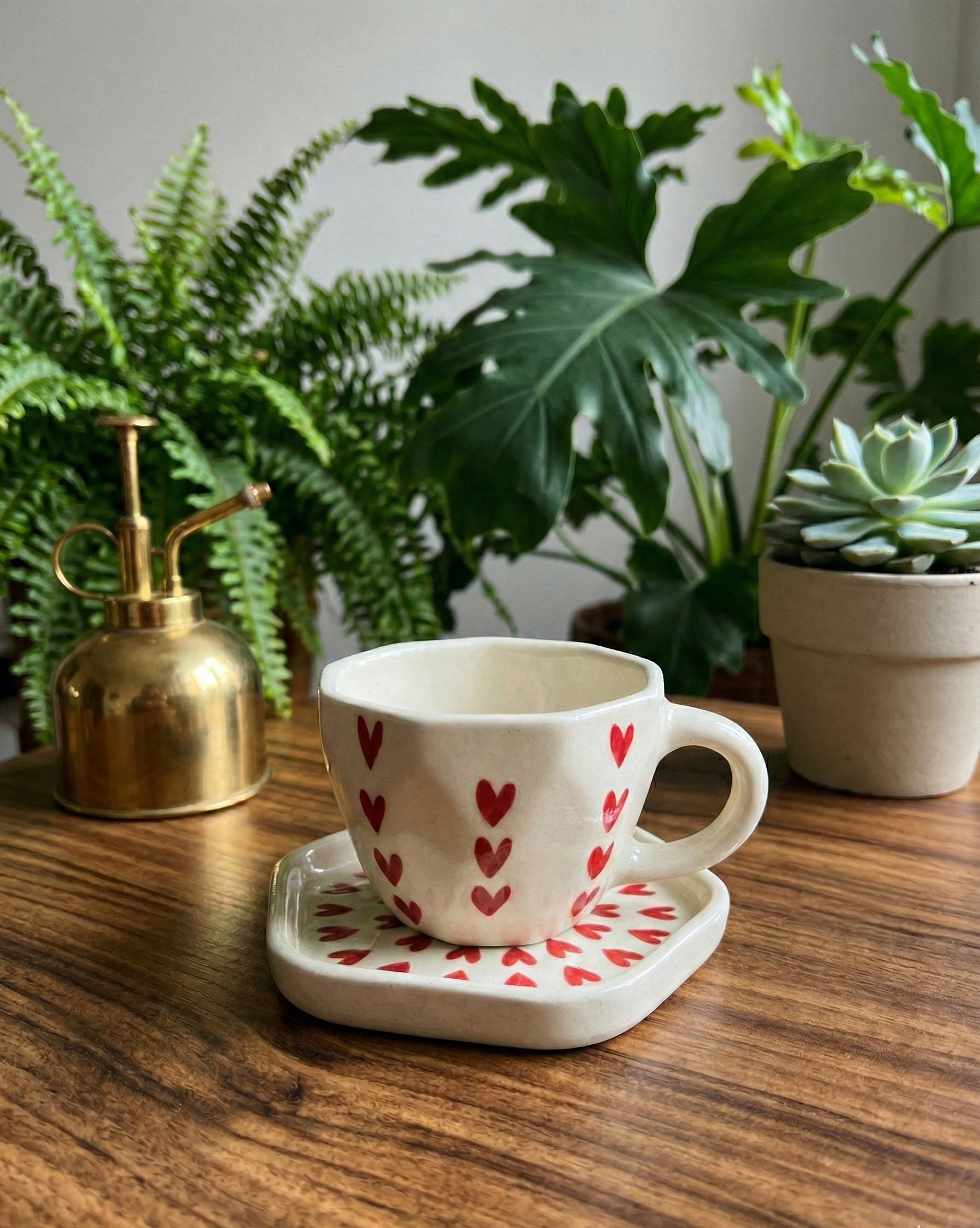 The "Love Facets" Teacup & Saucer