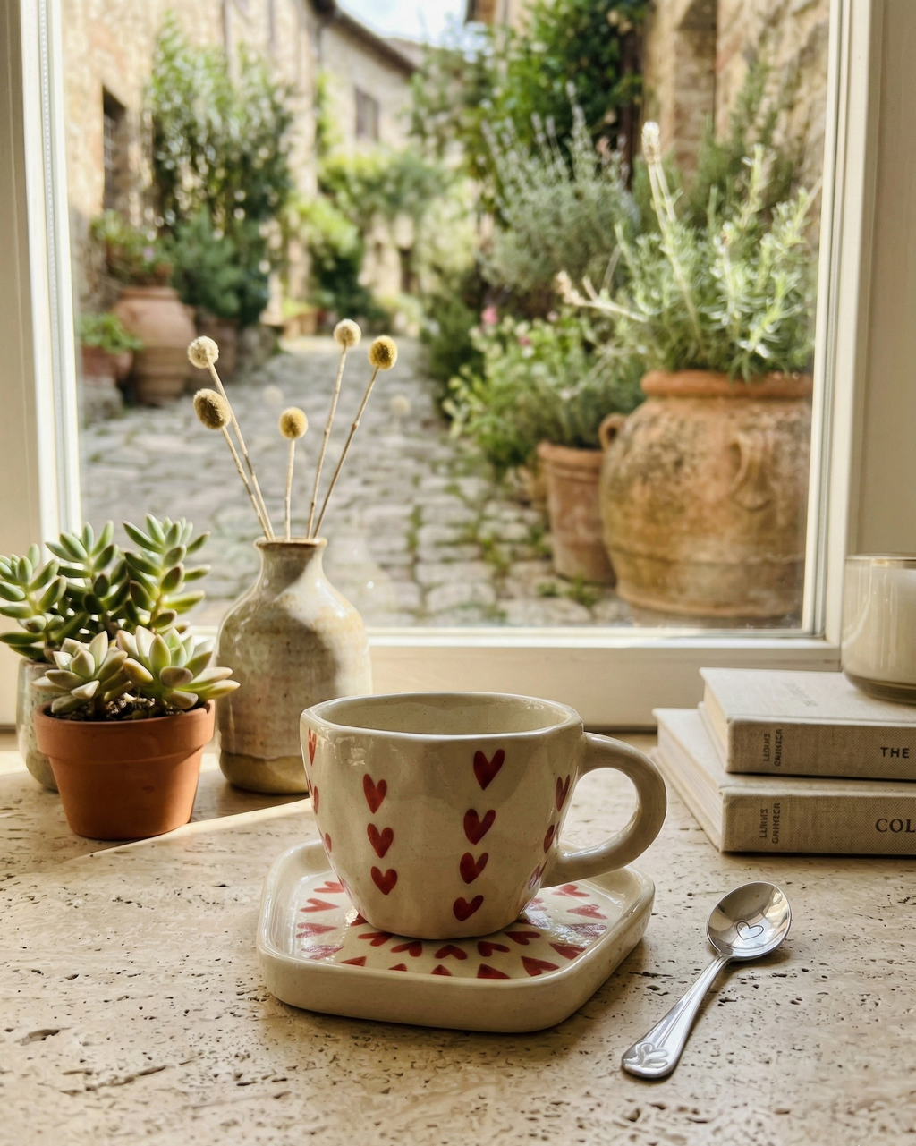 The "Love Facets" Teacup & Saucer