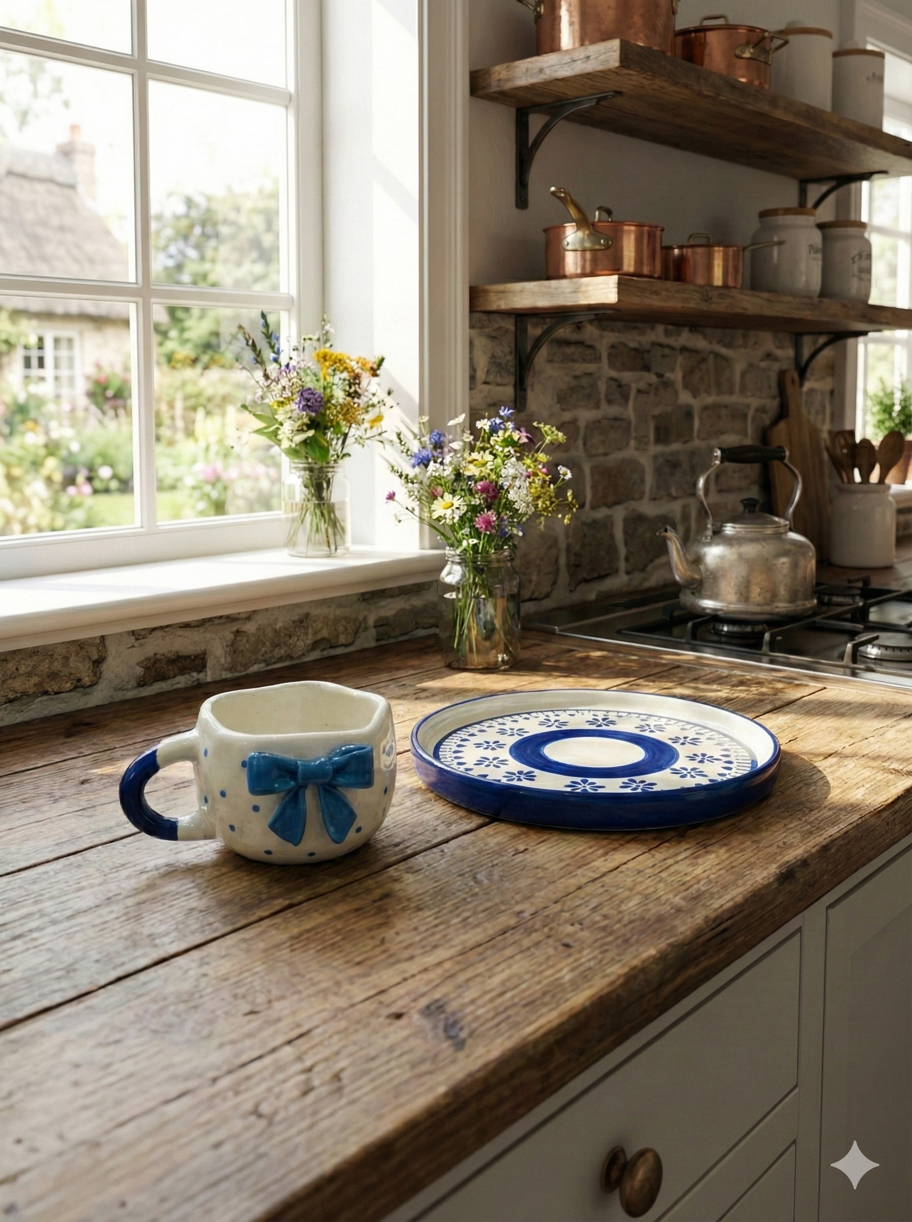 The "Bow & Bloom" Breakfast Set