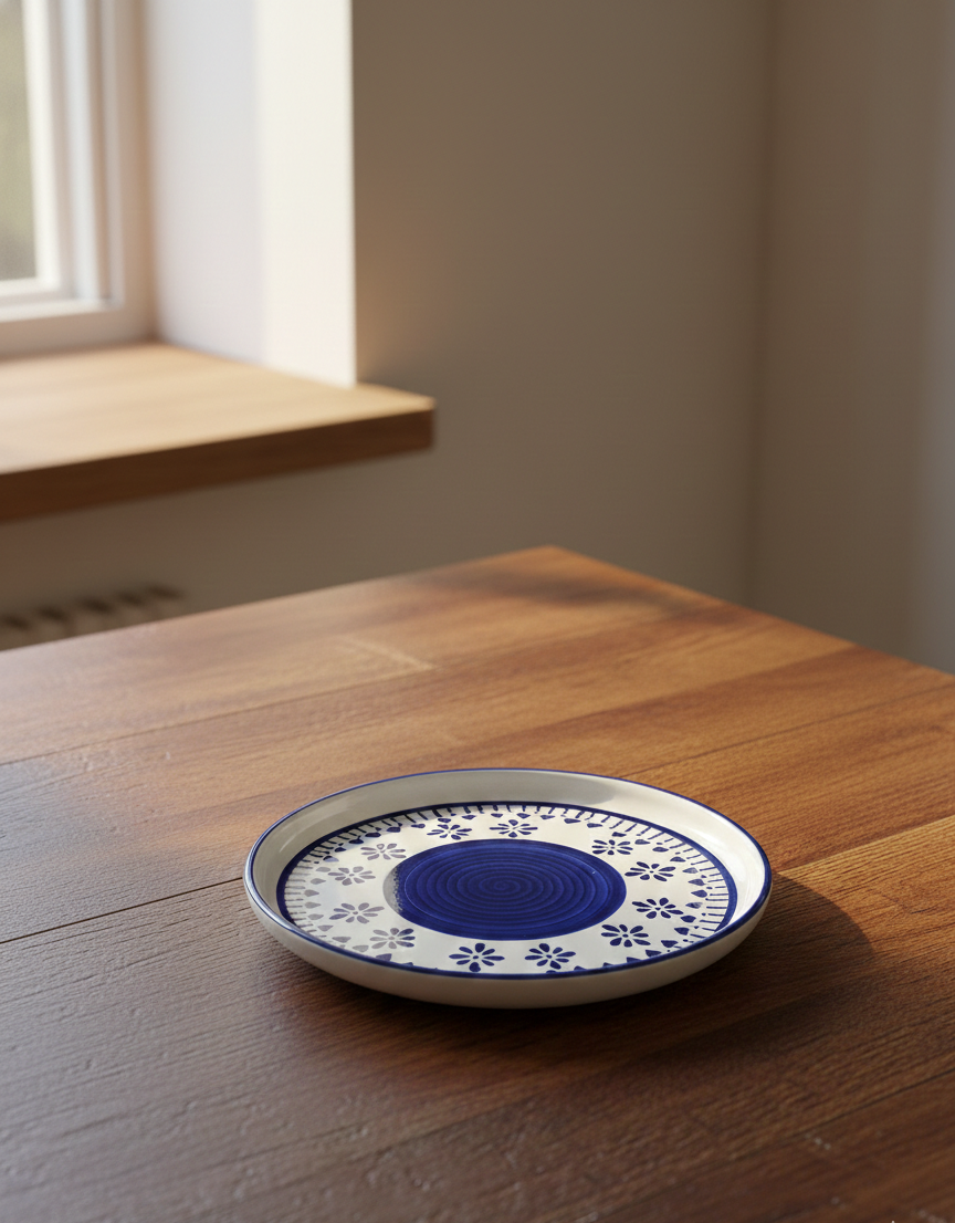 Jaipur Blue Hand-Painted Quarter Plate