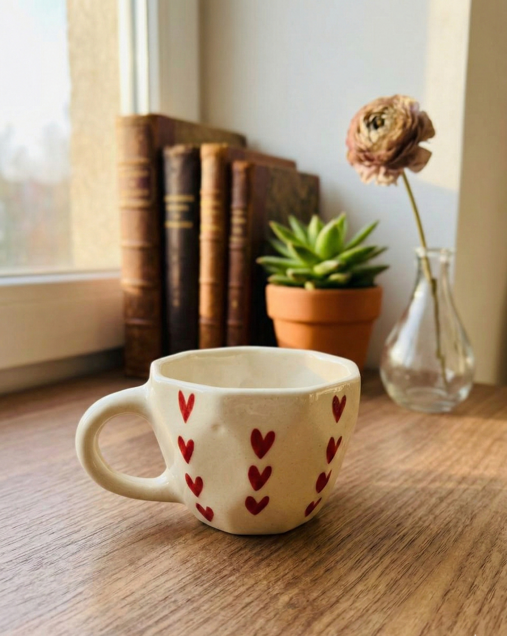 The "Love Facets" Teacup & Saucer