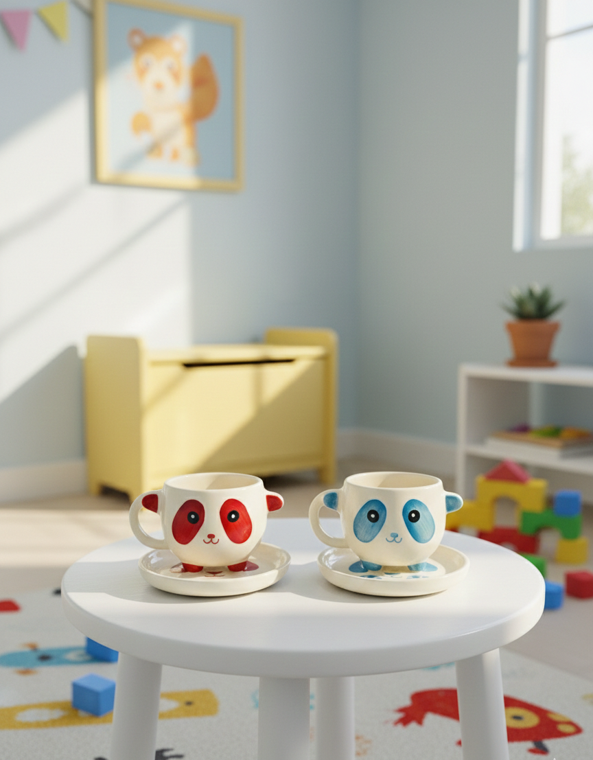 The "Grand Ribbon" Striped Mug Set (Set of 2)