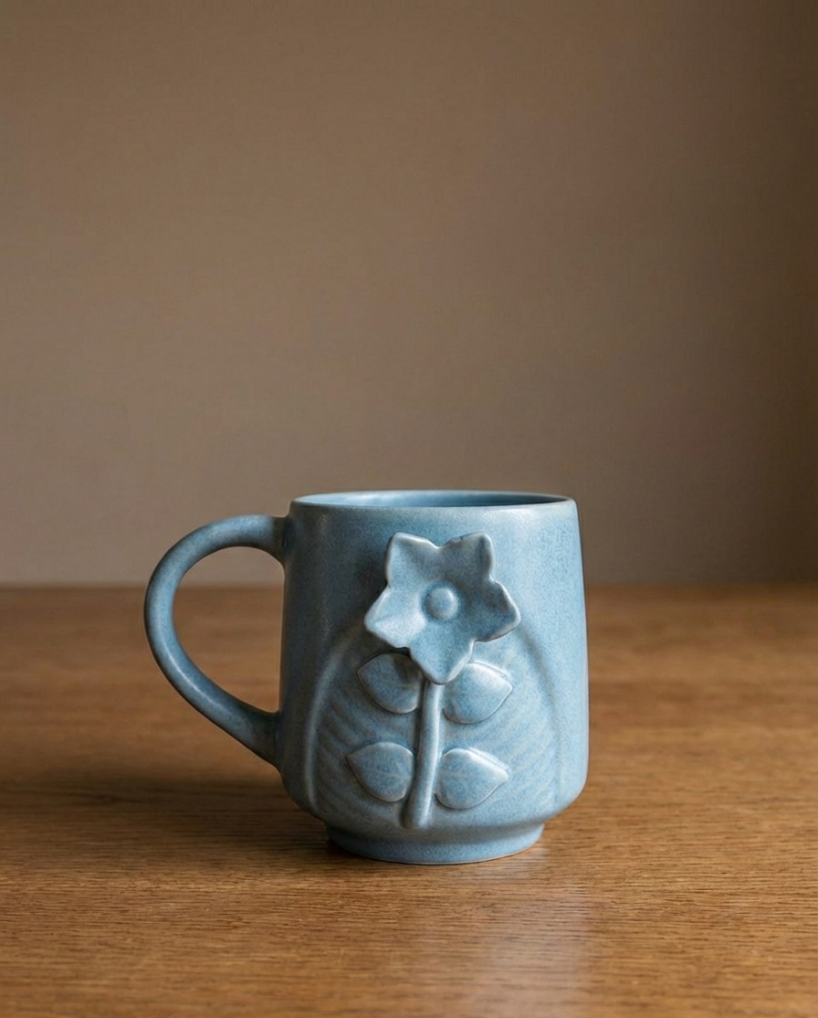 The "Morning Sky" 3D Floral Mug