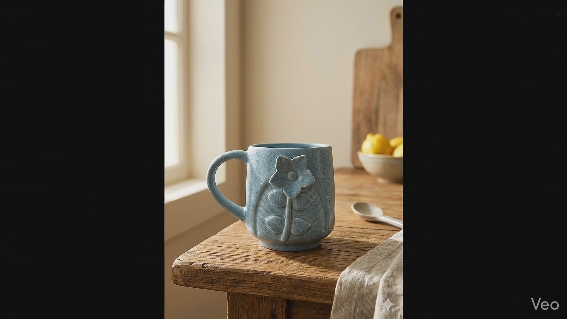 The "Morning Sky" 3D Floral Mug