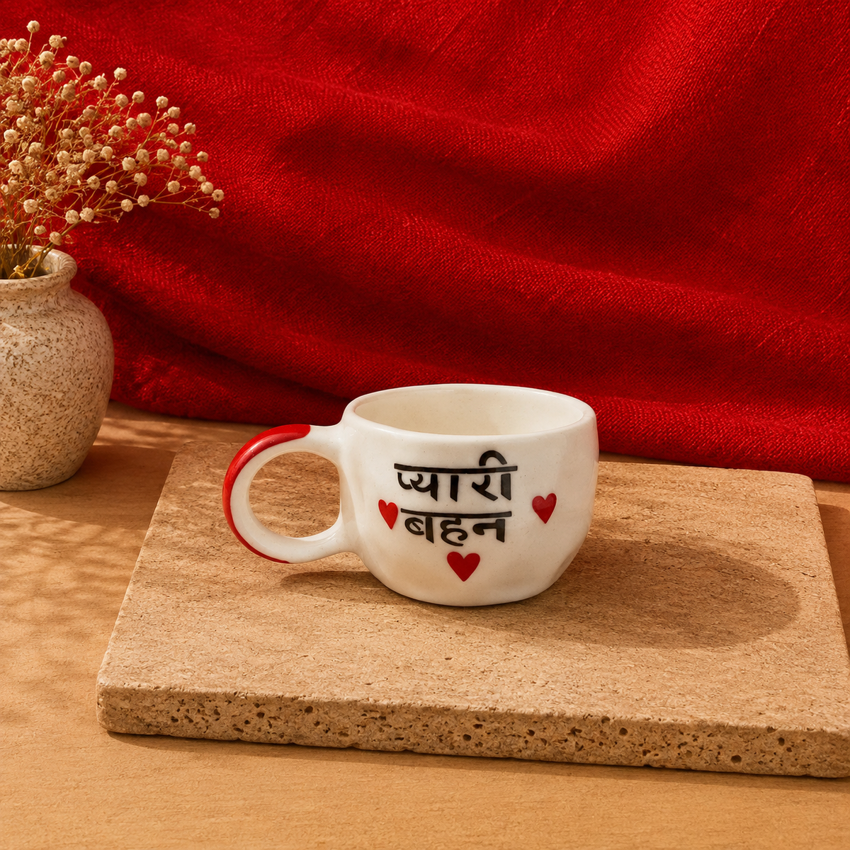 Pyari Behan Mug – Rakhi Gift for Sister, Handmade